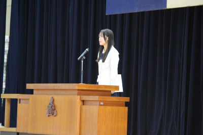 生徒会長 所信表明